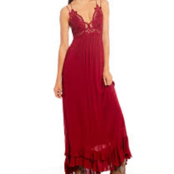 Free People Dresses & Skirts - Free People Adella Crochet Detail slip dress